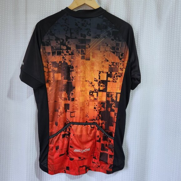 Avalanche Cycling Top Size XXL Black & Orange Breathable Reflective 1/2 Zip NWT - Picture 2 of 11